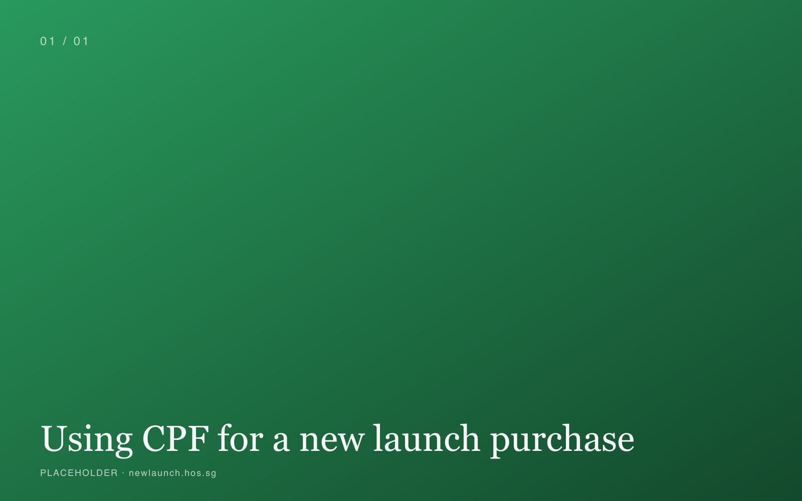 Using CPF for a new launch purchase cover image